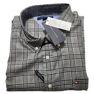 Tommy Hilfiger Men's Long Sleeve Dress‎ Shirt Solid Gray Size XXL